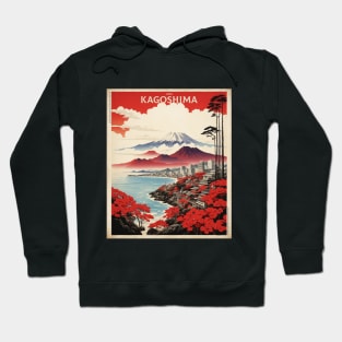 Kagoshima Japan Travel Vintage Tourism Poster Hoodie